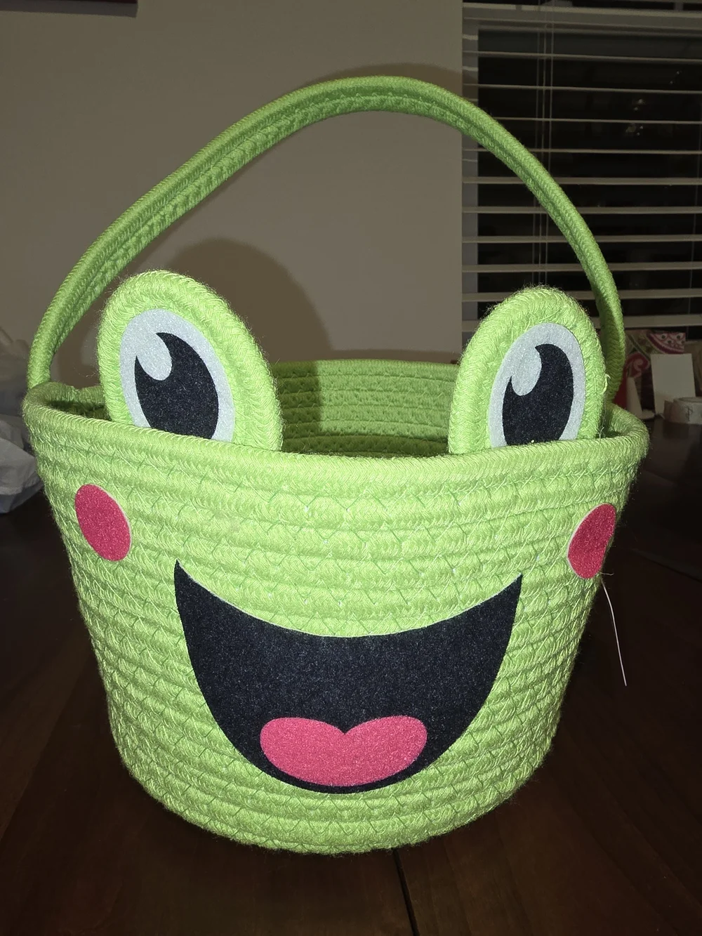 Joyward Green Frog 🐸 Rope Carry Basket with Handle, New with Tags!